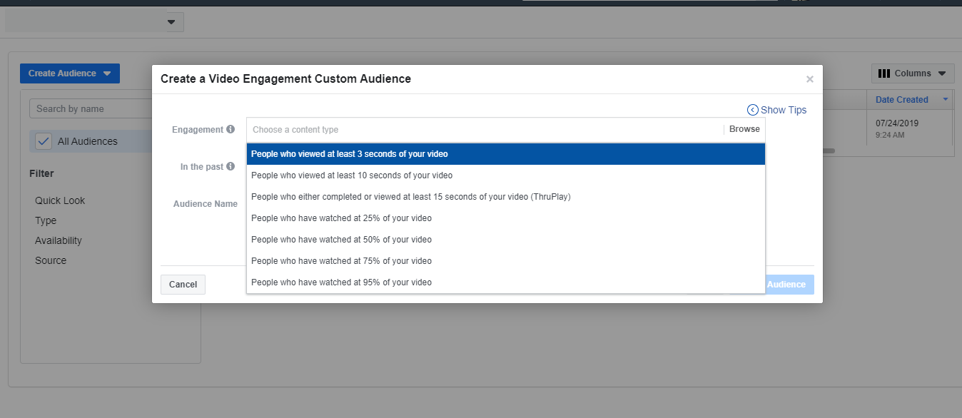 Creating Facebook Custom Audiences Image Image of Creating Custom Audience Video
