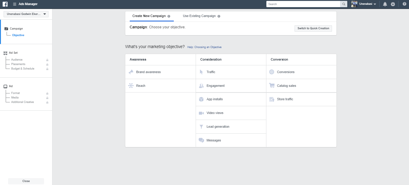 Image of Facebook Ads Objectives 1