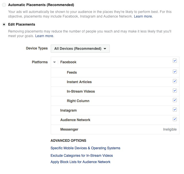 Image of Facebook Ads Placements