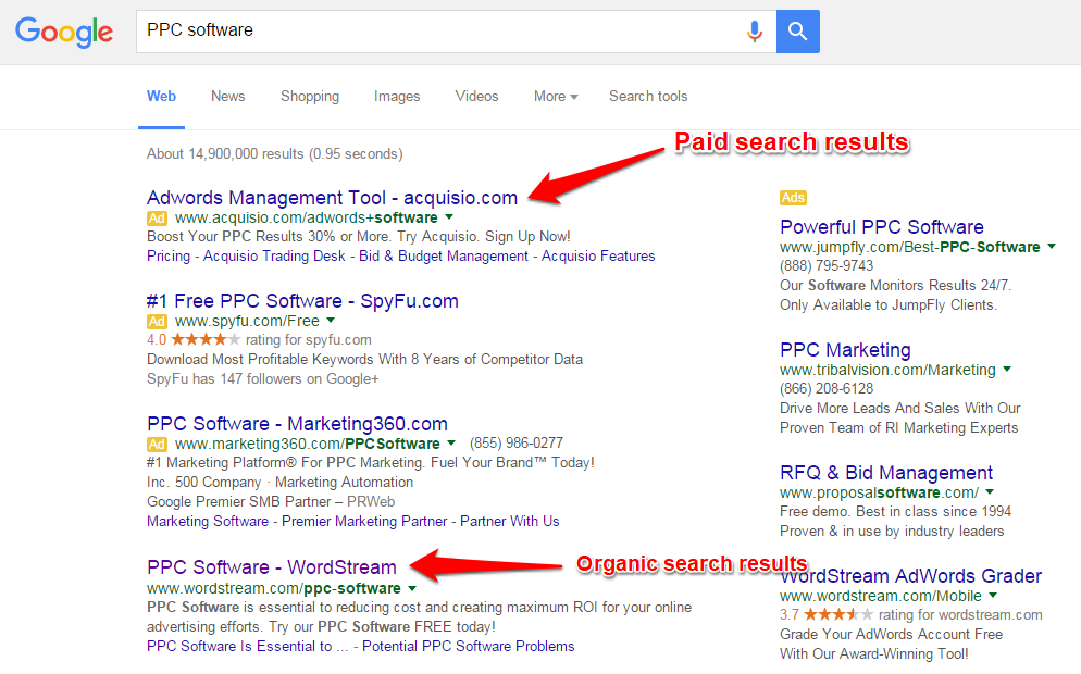 What is Search Engine Optimization Image Image of organic search results
